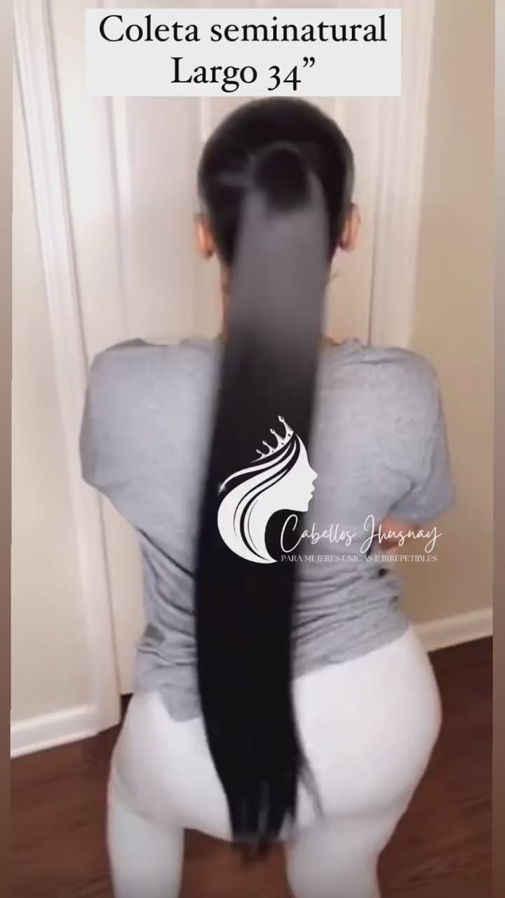 Semi-natural ponytail